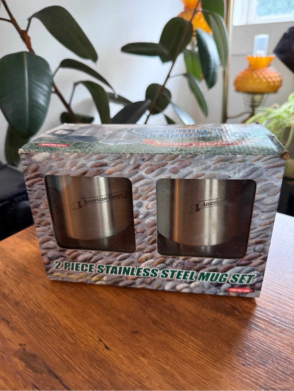 American Camper 2-Piece Stainless Steel Mug Set - Brushed Steel